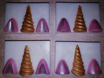 Mini Unicorn Horn & Ears Plastic Mold, unicorn horn mold, bath bomb decoration mold, soap mold, unicorn ear mold, resin mold, ear mold, horn