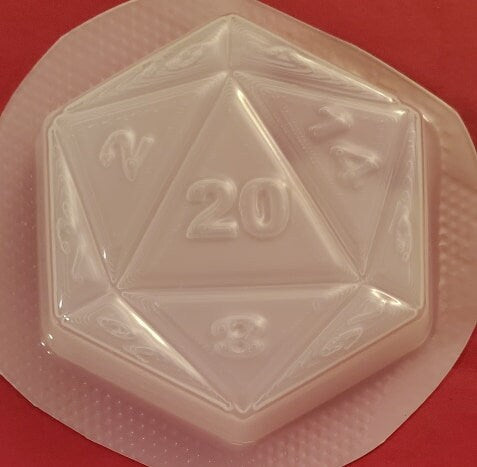 Simple Icosahedron Plastic or Silicone Mold, dice mold, bath bomb mold, soap mold, d20 mold, nerd mold, geeky mold, geek mold, gamer mold