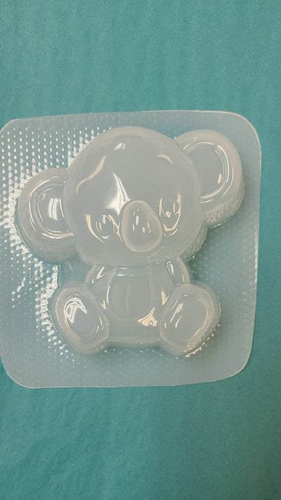 Koala Cutie Plastic Mold or Silicone mold, bath bomb mold, soap mold, koala mold, resin mold, cutie, chocolate mold, baby mold, bear mold