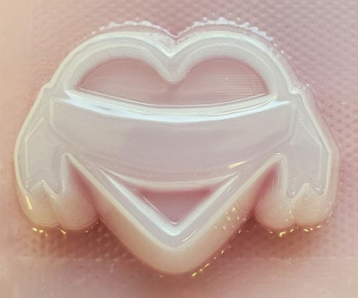 Banner Heart Plastic Mold or Silicone mold, bath bomb mold, soap mold, heart mold, resin mold, banner mold, love mold, cute, chocolate mold