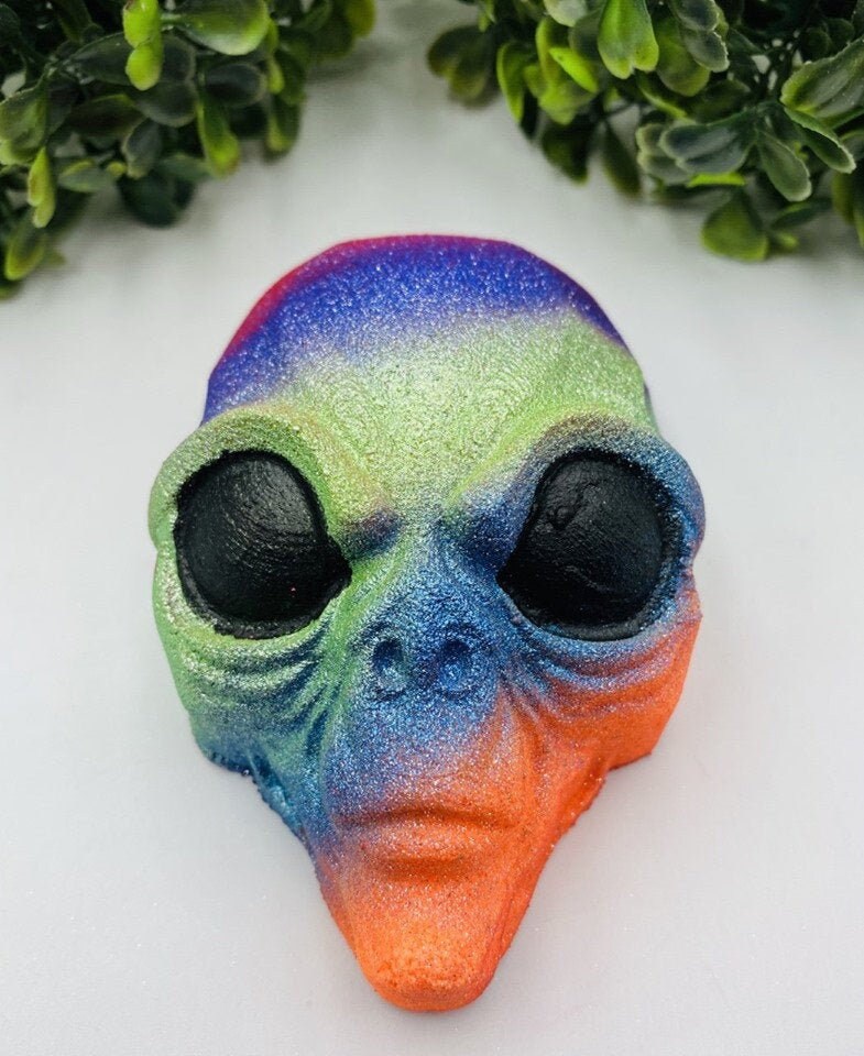 Detailed Alien Head Plastic Mold or Silicone mold, bath bomb mold, soap mold, alien mold, resin mold, chocolate mold, extraterrestrial mold
