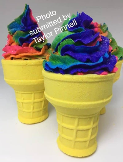 Cone 2-part Plastic Mold, bath bomb mold, soap mold, ice cream cone mold, resin mold, sugar cone mold, dessert mold, chocolate mold, candy