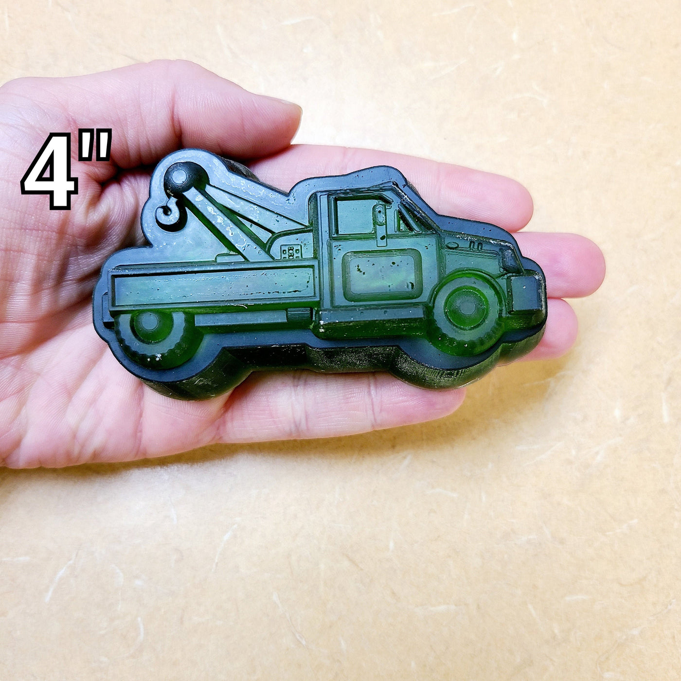 Tow Truck Mold - Plastic Mold or Silicone Mold, Chocolate Mold, Soap Mold, Bathbomb Mold, Wax Mold, Wax melt Mold, Bath Bomb Mold, Toy Mold