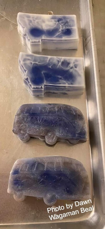 Groovy Bus Plastic Mold or Silicone mold, bath bomb mold, soap mold, bus mold, resin mold, flower power mold, peace mold, 80&