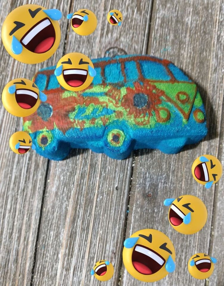 Groovy Bus Plastic Mold or Silicone mold, bath bomb mold, soap mold, bus mold, resin mold, flower power mold, peace mold, 80&