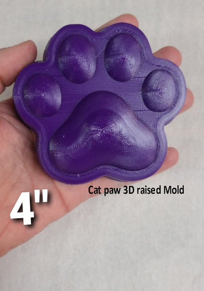 Cat Paw Plastic Mold or Silicone mold, bath bomb mold, soap mold, paw mold, resin mold, panther mold, chocolate mold,cat paw mold, Cat mold