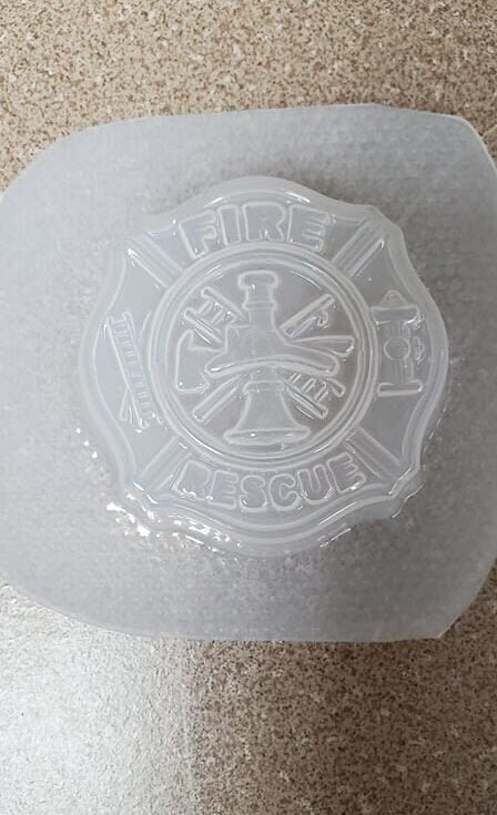 Fire Rescue Emblem Plastic Mold or Silicone mold, bath bomb mold, soap mold, firetruck mold, resin mold, fireman mold, fire mold, emblem