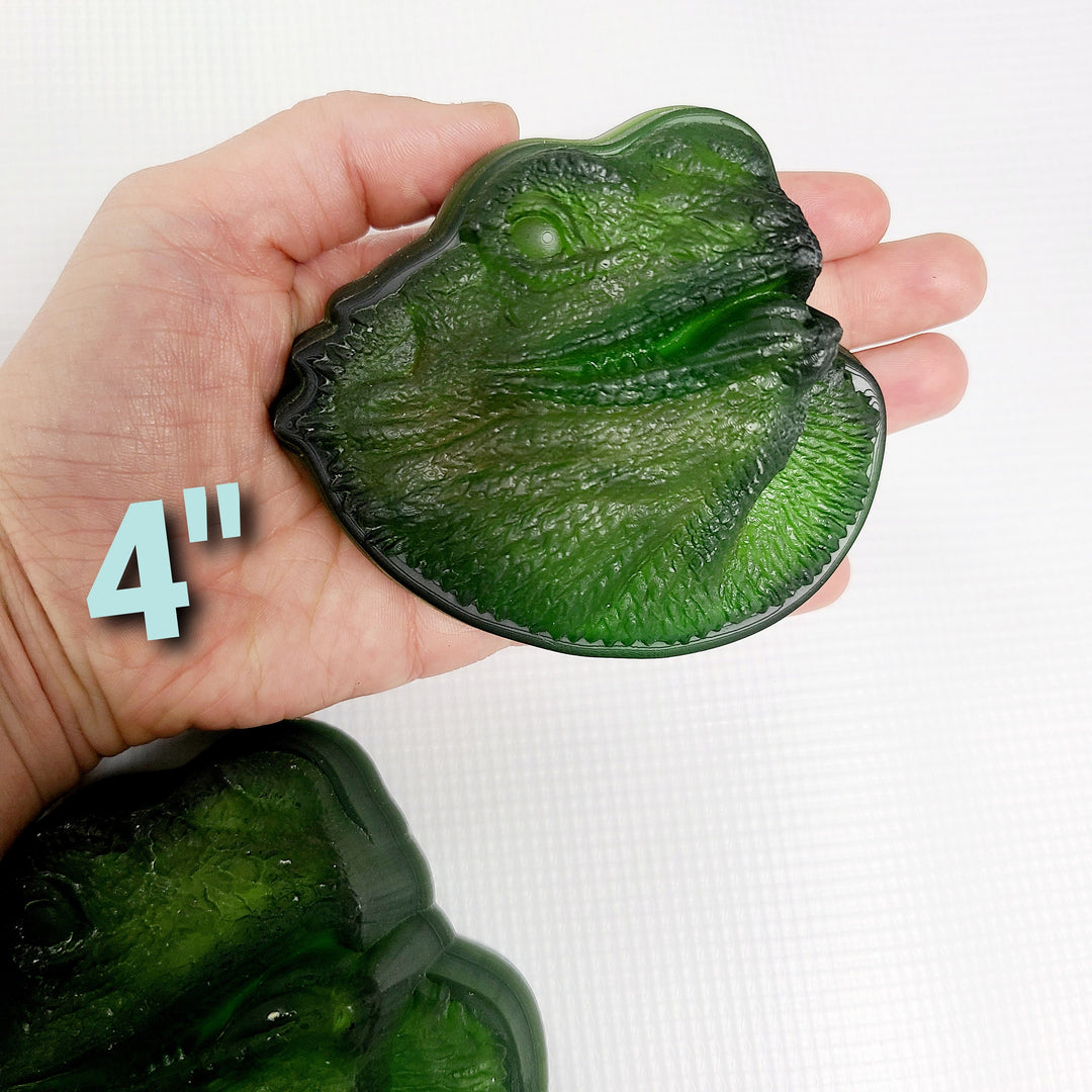 Bearded Dragon Head Plastic Mold or Silicone mold, bath bomb mold, soap mold, lizard mold, resin mold, reptile mold, beard mold, dragon mold