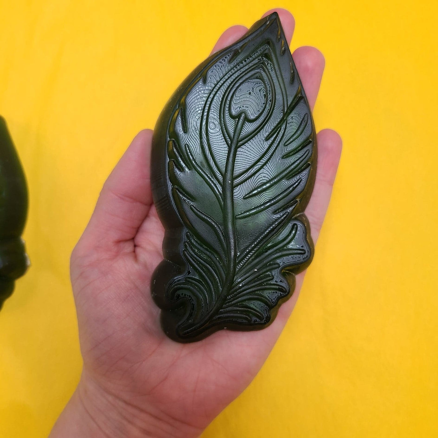 Peacock Feather Plastic Mold or Silicone mold, bath bomb mold, soap mold, peacock feather mold, resin mold, feather mold, Chocolate mold