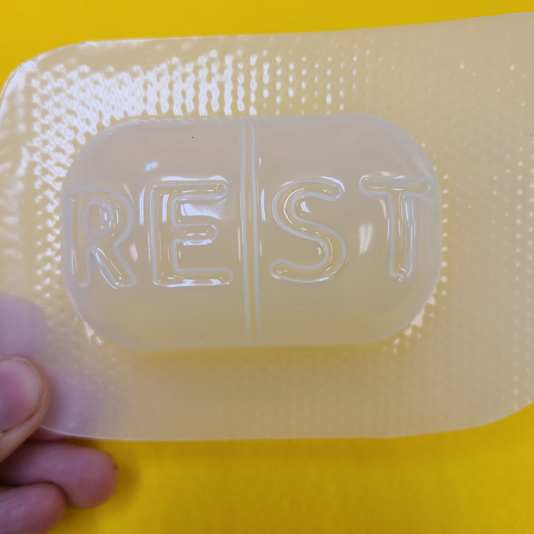 Pill Plastic Mold chill mold, bathbomb mold, soap mold, relax mold, tablet mold, chilax mold, aspirin mold, calm mold, R&amp;R