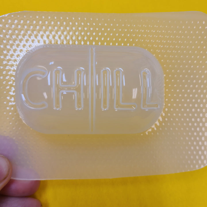 Pill Plastic Mold chill mold, bathbomb mold, soap mold, relax mold, tablet mold, chilax mold, aspirin mold, calm mold, R&amp;R