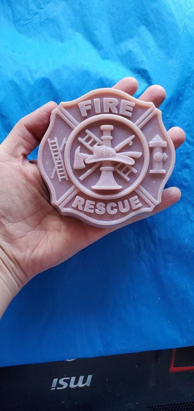 Fire Rescue Emblem Plastic Mold or Silicone mold, bath bomb mold, soap mold, firetruck mold, resin mold, fireman mold, fire mold, emblem