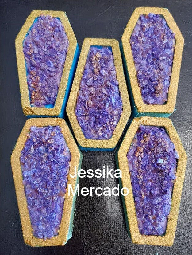 Inset Coffin Plastic Mold, bath bomb mold, soap mold, candle mold, casket mold, large mold, bubble bar, bath bomb, resin mold, flexible mold