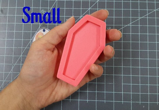 Inset Coffin Plastic Mold, bath bomb mold, soap mold, candle mold, casket mold, large mold, bubble bar, bath bomb, resin mold, flexible mold