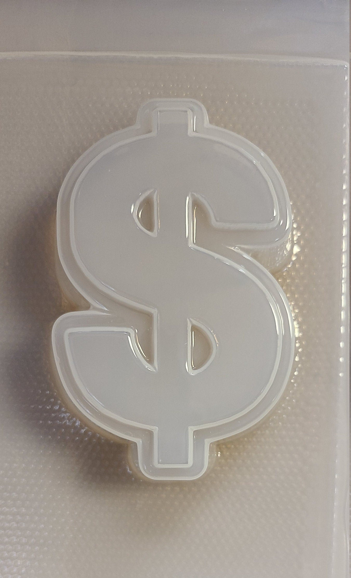 Dollar Sign Plastic Mold or Silicone mold, bath bomb mold, soap mold, resin mold, Chocolate mold, money mold, Dollar sign mold, Dollar mold