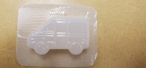 Delivery Truck Mold - Plastic Mold or Silicone Mold, Chocolate Mold, Soap Mold, Bath bomb Mold, Wax Mold, postal truck Mold, Bath Bomb Mold