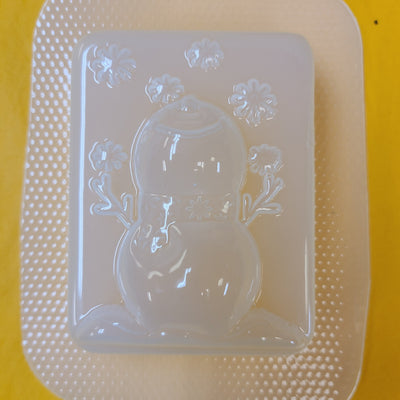 Snowman Catching Snowflakes Plastic Mold or Silicone mold, bath bomb mold, soap mold, resin mold, Snowman mold, chocolate mold, Snow mold