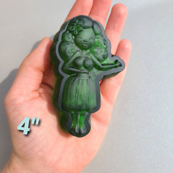 Hula Girl Plastic Mold or Silicone mold, bath bomb mold, soap mold, hula mold, resin mold, dancer mold, chocolate mold, dance mold, Hawaiian