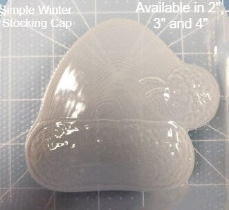 Simple Winter Stocking cap Plastic Mold or Silicone mold, bathbomb mold, soap mold, cap mold, winter mold, beanie mold, stocking, Chocolate