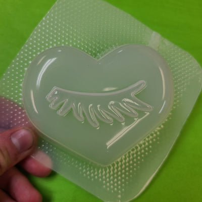 Love My Lashes Plastic Mold or Silicone mold, bath bomb mold, soap mold, eye mold, resin mold, Eyelash mold, lashes mold, Heart mold, Love