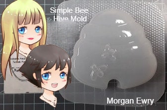 Simple Bee Hive Plastic Mold or Silicone mold, bath bomb mold, soap mold, bee mold, resin mold, honeycomb mold, hive mold, honey mold, bee