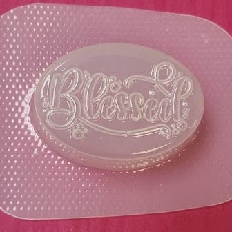 Grateful Thankful or Blessed Oval V2 Plastic Mold or Silicone mold, bath bomb mold, soap mold, resin mold, Blessed mold, grateful mold