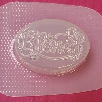 Thankful Grateful or Blessed Oval Plastic Mold or Silicone mold, bath bomb mold, soap mold, Thankful mold, resin mold