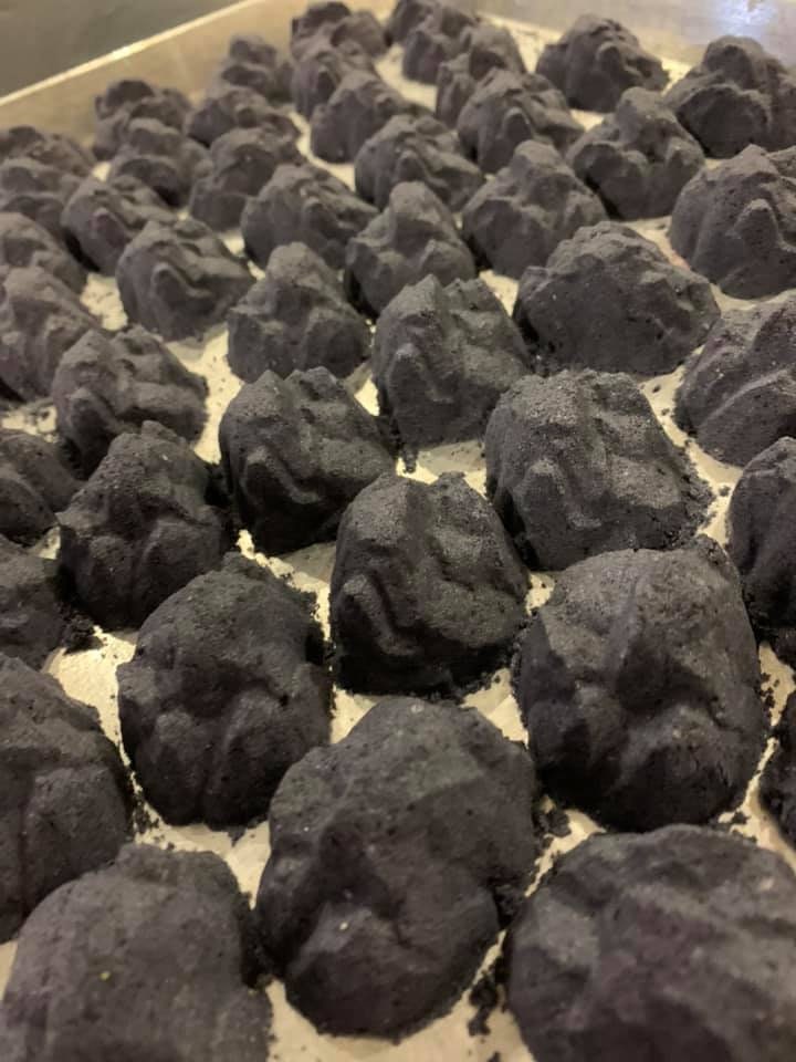 Lump of Coal Plastic Mold or Silicone mold, bath bomb mold, soap mold, resin mold, coal mold, chocolate mold, Snow mold, rock mold. stone