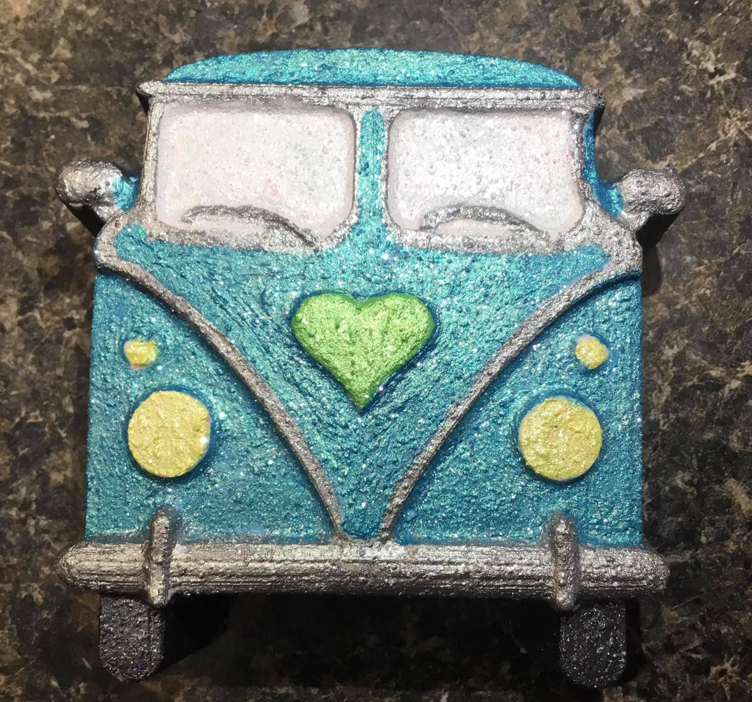 Simple VW Bus Plastic Mold or Silicone mold, bath bomb mold, soap mold, bus mold, resin mold, flower power mold, peace mold, 80&