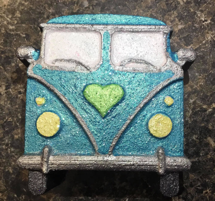 Simple VW Bus Plastic Mold or Silicone mold, bath bomb mold, soap mold, bus mold, resin mold, flower power mold, peace mold, 80&