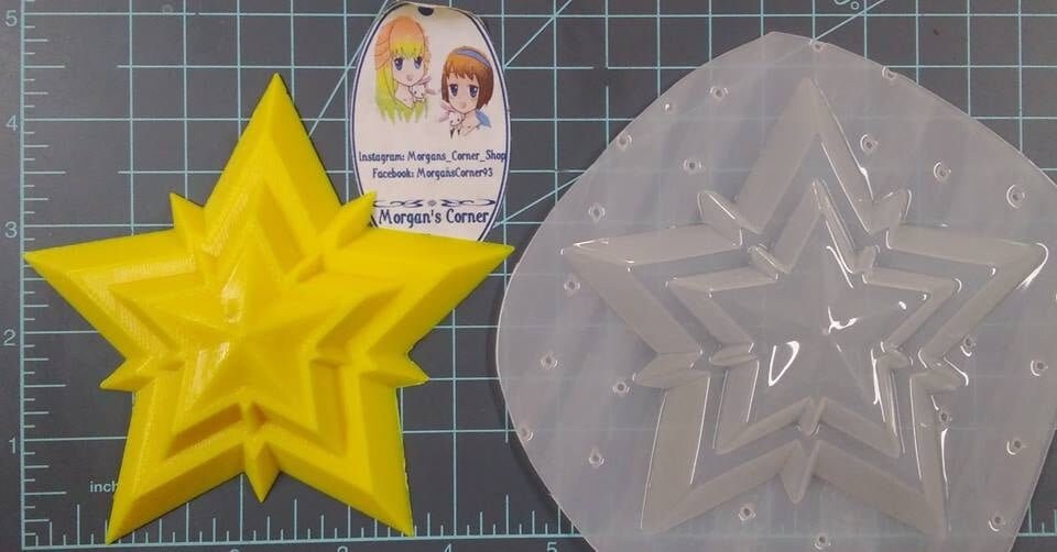 Star bright Plastic Mold or Silicone mold, bath bomb mold, soap mold, star mold, resin mold, space mold, twinkle star mold, Chocolate mold