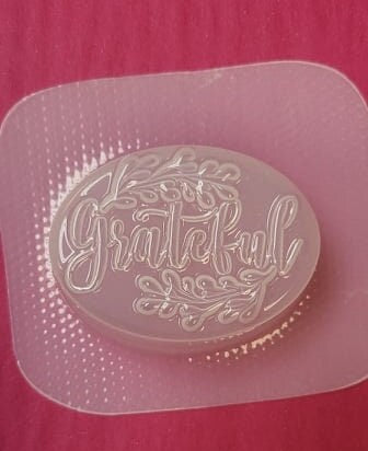 Grateful Thankful or Blessed Oval V2 Plastic Mold or Silicone mold, bath bomb mold, soap mold, resin mold, Blessed mold, grateful mold