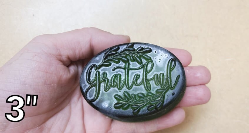 Grateful Thankful or Blessed Oval V2 Plastic Mold or Silicone mold, bath bomb mold, soap mold, resin mold, Blessed mold, grateful mold