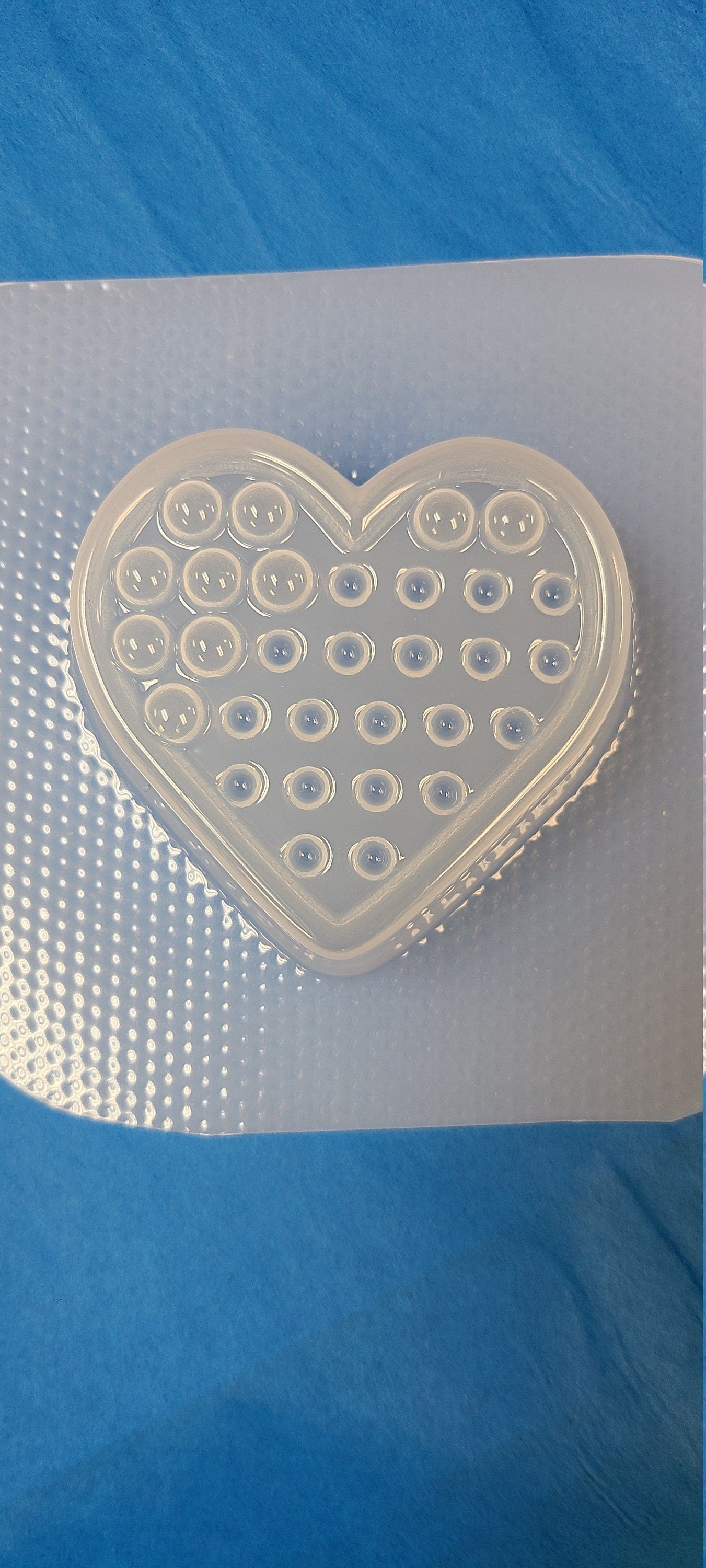 Heart Pop It Plastic Mold or Silicone mold, bath bomb mold, soap mold, Heart mold, resin mold, Chocolate mold, Heart popit Mold, Fidget mold