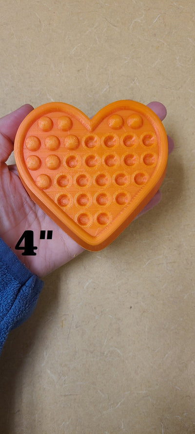 Heart Pop It Plastic Mold or Silicone mold, bath bomb mold, soap mold, Heart mold, resin mold, Chocolate mold, Heart popit Mold, Fidget mold