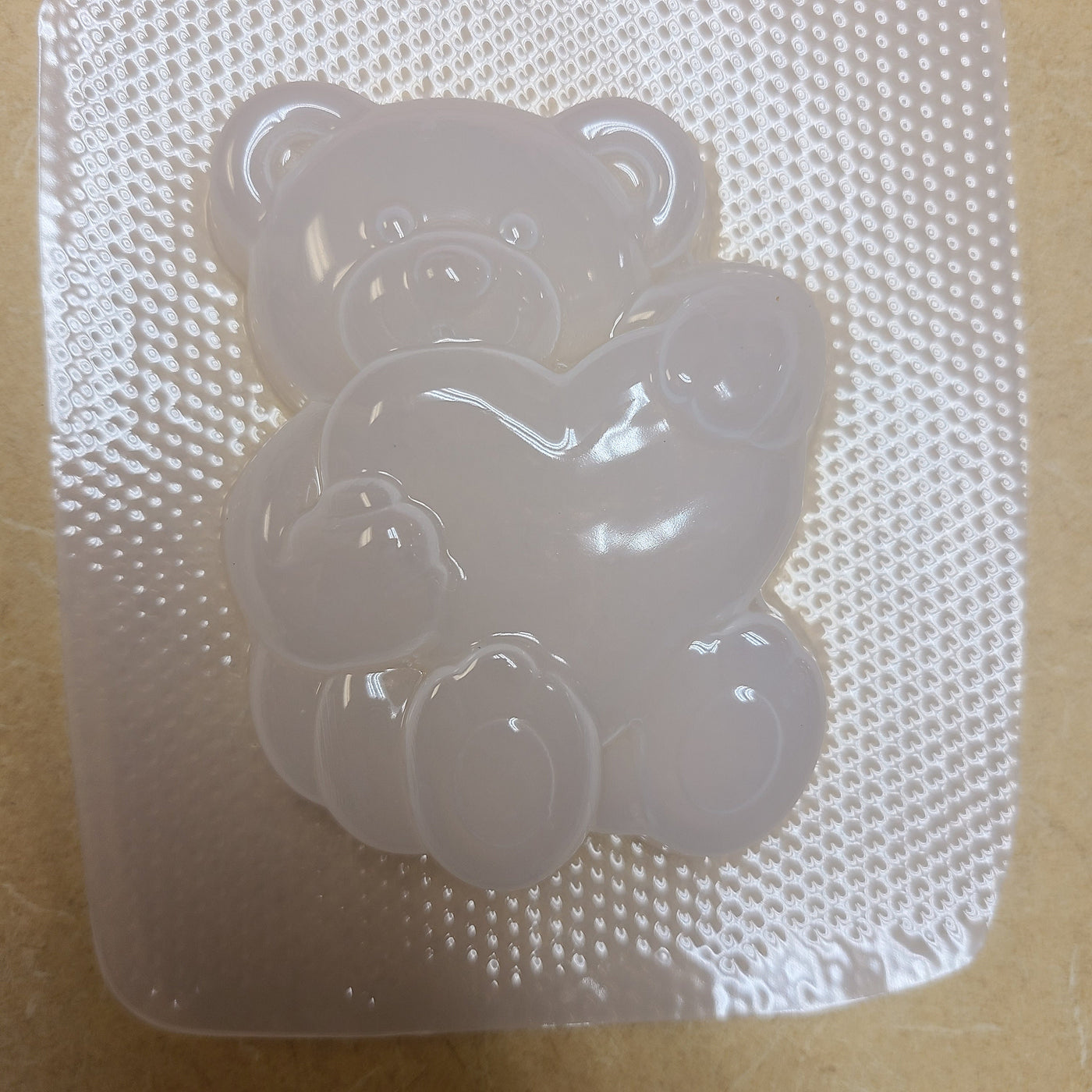 Teddy Bear With Heart Plastic Mold or Silicone mold, bath bomb mold, soap mold, bear mold, resin mold, teddy bear mold, chocolate mold, cute