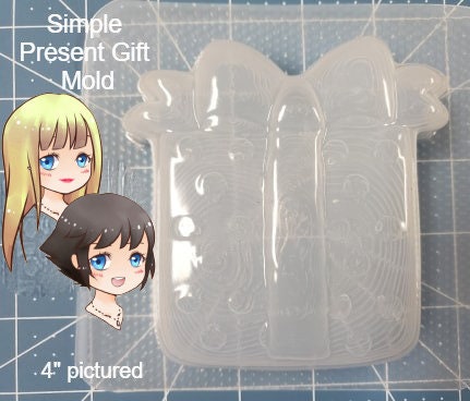 Simple Present Plastic Mold or Silicone mold, bath bomb mold, soap mold, present mold, resin mold, gift mold, package mold, chocolate mold