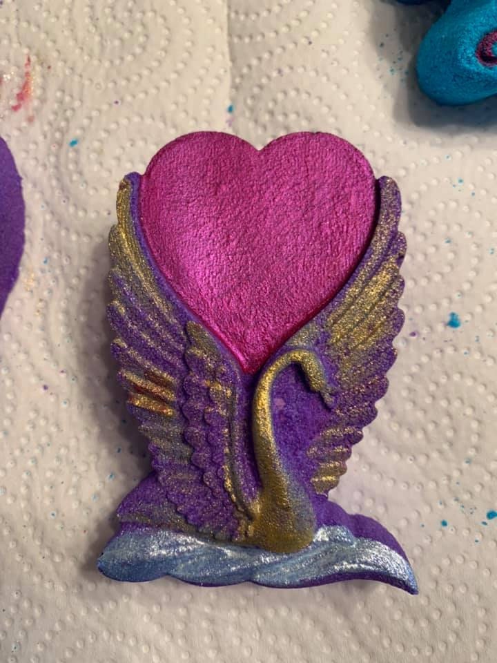 Swan Heart Plastic Mold or Silicone mold, bath bomb mold, soap mold, bird mold, resin mold, heart mold, chocolate mold, love mold, swan mold