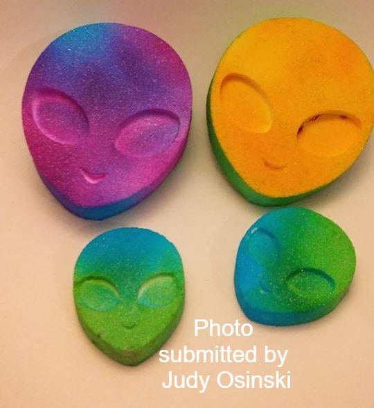 Alien Head Plastic Mold or Silicone mold, bath bomb mold, soap mold, alien mold, resin mold, candy mold, chocolate mold, ufo mold, wax mold