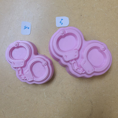 Handcuffs Plastic Mold or Silicone mold, bath bomb mold, soap mold, handcuff mold, resin mold, hand mold, chocolate mold, police mold, cute