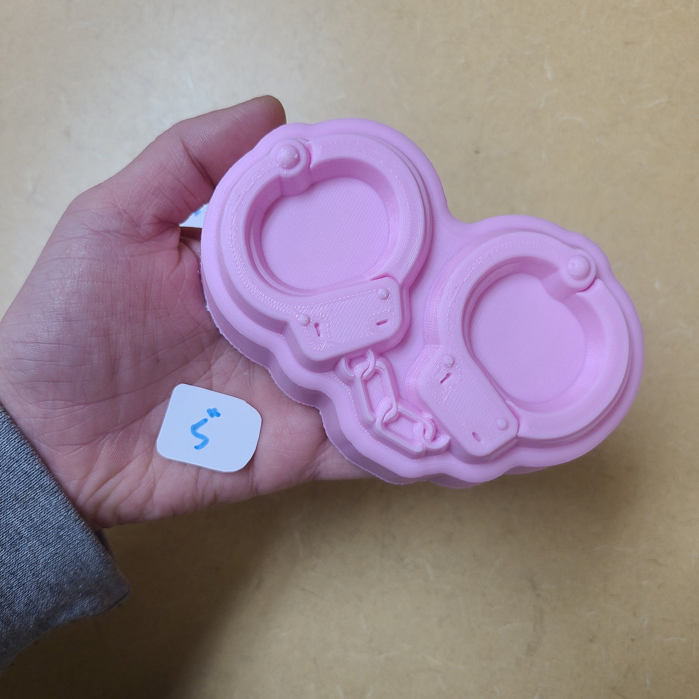 Handcuffs Plastic Mold or Silicone mold, bath bomb mold, soap mold, handcuff mold, resin mold, hand mold, chocolate mold, police mold, cute