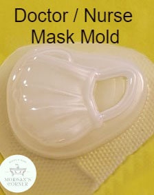 Surgical Mask Plastic Mold or Silicone mold, bath bomb mold, soap mold, nurse mold, resin mold, chocolate mold, mask mold, doctor mold, wax