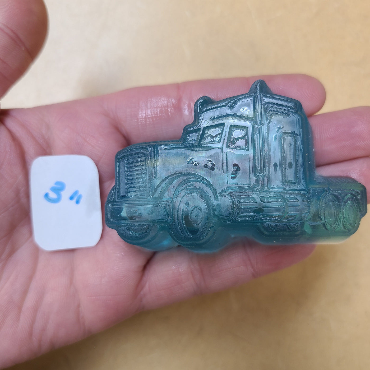 Semi Truck Mold - Plastic Mold or Silicone Mold, Chocolate Mold, Soap Mold, Bathbomb Mold, Wax Mold, Wax melt Mold, Bath Bomb Mold, Toy Mold