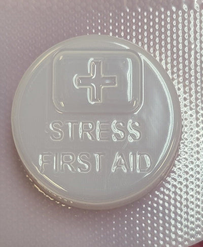 Stress First Aid Round Plastic Mold or Silicone Mold, bath bomb mold, soap mold, Stress Mold, First Aid Mold, Round mold, Stress mould