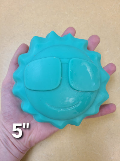 Cool Sun Plastic Mold or Silicone mold, bath bomb mold, soap mold, sun mold, resin mold, grinning sun mold, smile mold, mould, kawaii mold