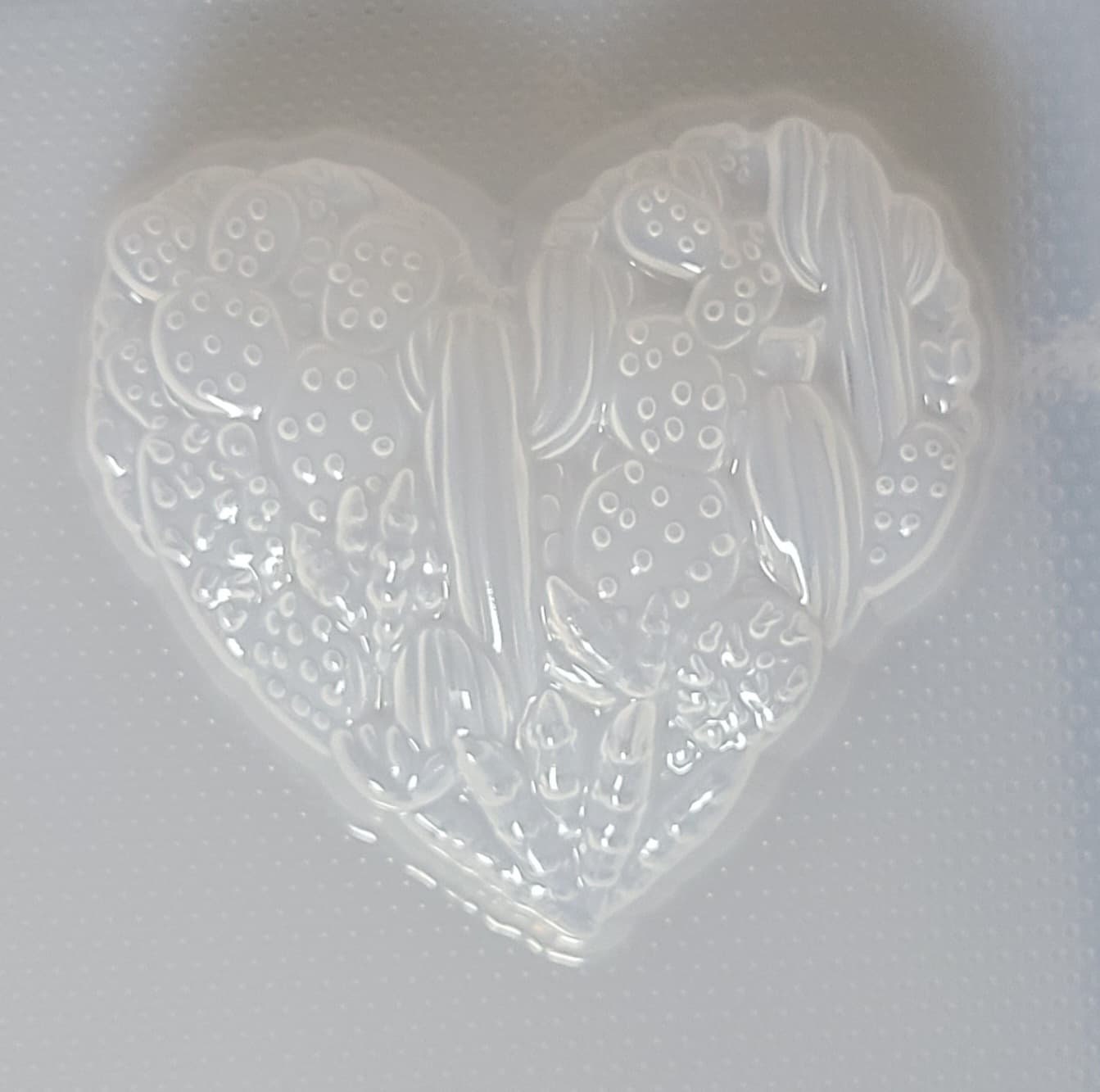 Cactus Heart Plastic Mold or Silicone mold, bath bomb mold, soap mold, cactus mold, resin mold, botany mold, plant mold, chocolate mold