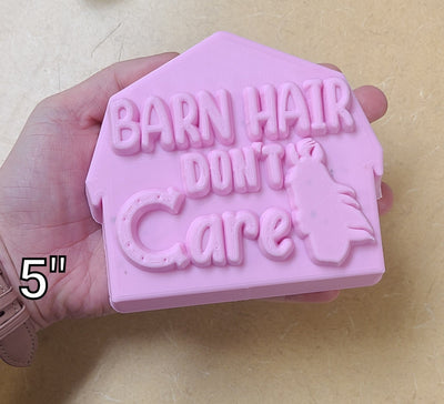 Barn Hair Don't Care Plastic Mold or Silicone mold, bath bomb mold, soap mold, horse mold, resin mold, barn mold, stallion mold, hair mold