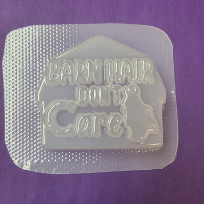 Barn Hair Don't Care Plastic Mold or Silicone mold, bath bomb mold, soap mold, horse mold, resin mold, barn mold, stallion mold, hair mold