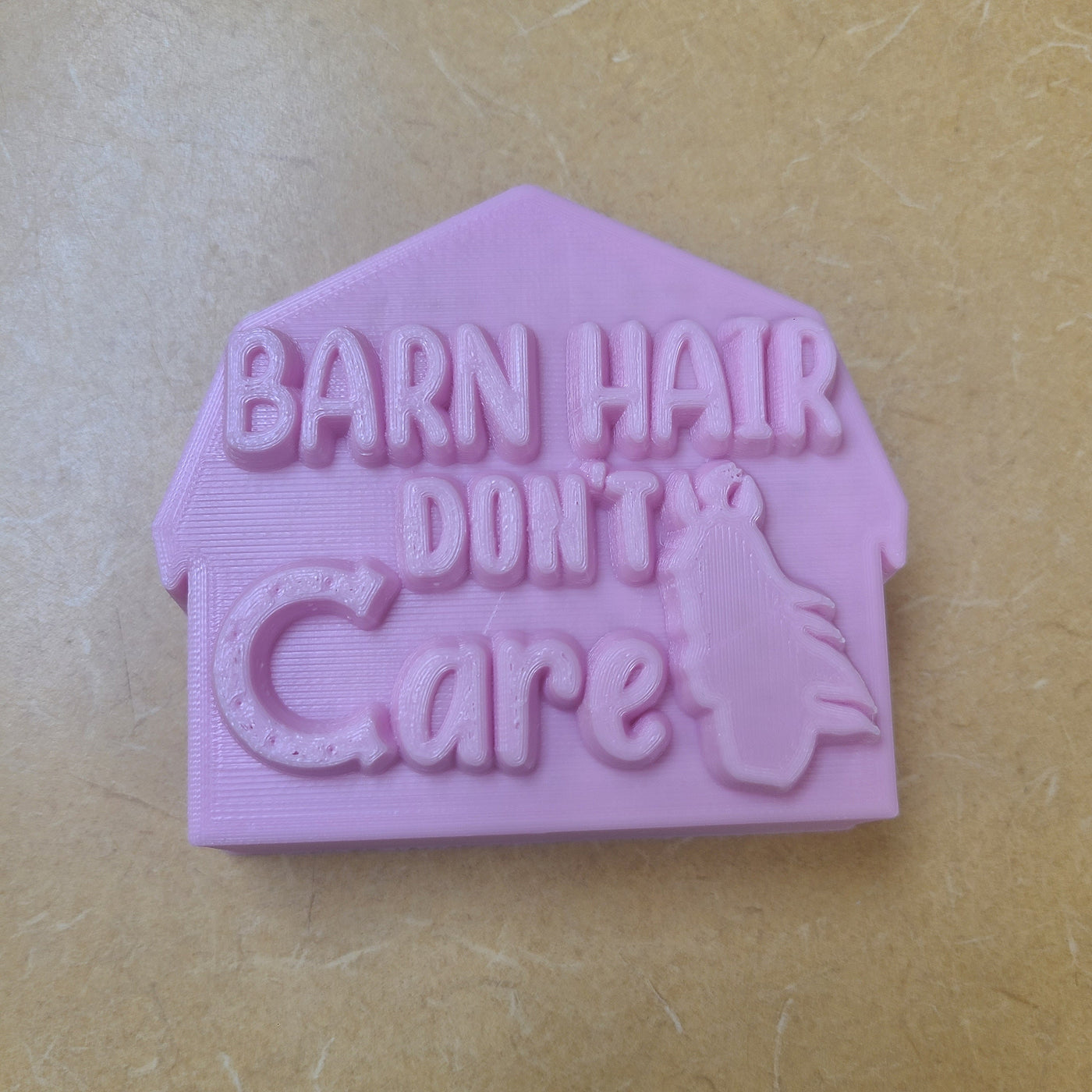 Barn Hair Don't Care Plastic Mold or Silicone mold, bath bomb mold, soap mold, horse mold, resin mold, barn mold, stallion mold, hair mold