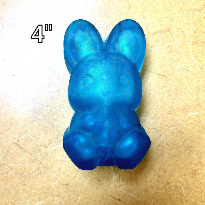 Bunny Eating A Carrot Plastic or Silicone mold, bath bomb mold, soap mold, rabbit mold, resin mold, bunny mold, chocolate bunny, cake pops